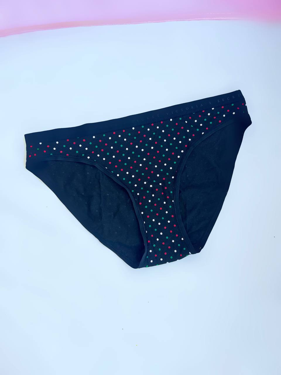 Труси Victoria's Secret Stretch Cotton Bikini Panty L Чорний (27305378)