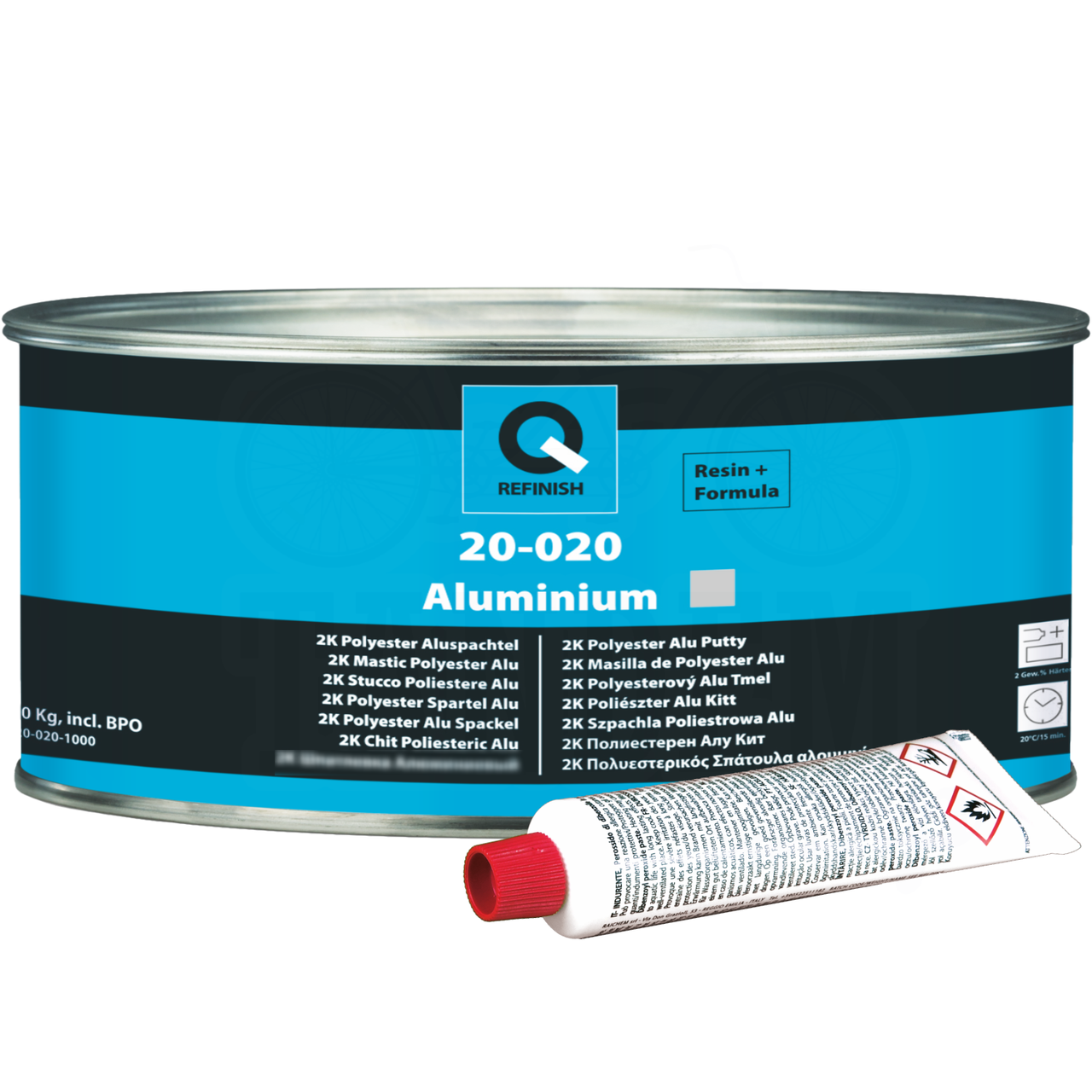 Шпаклевка с алюминием Q-REFINISH 20-020 Aluminium 1 кг