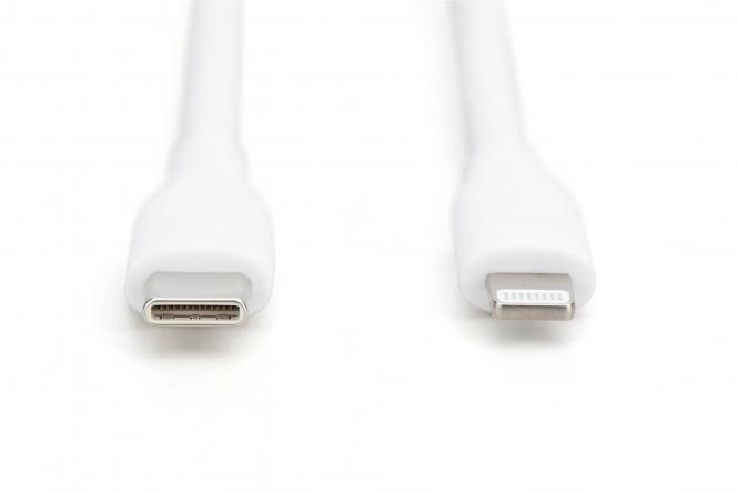 Кабель для зарядки Assmann AK-600110-010-W USB USB-C-Lightning USB 2.0 60W 1 м White - фото 2 Кабель для зарядки Assmann AK-600110-010-W USB USB-C-Lightning USB 2.0 60W 1 м White - фото 2