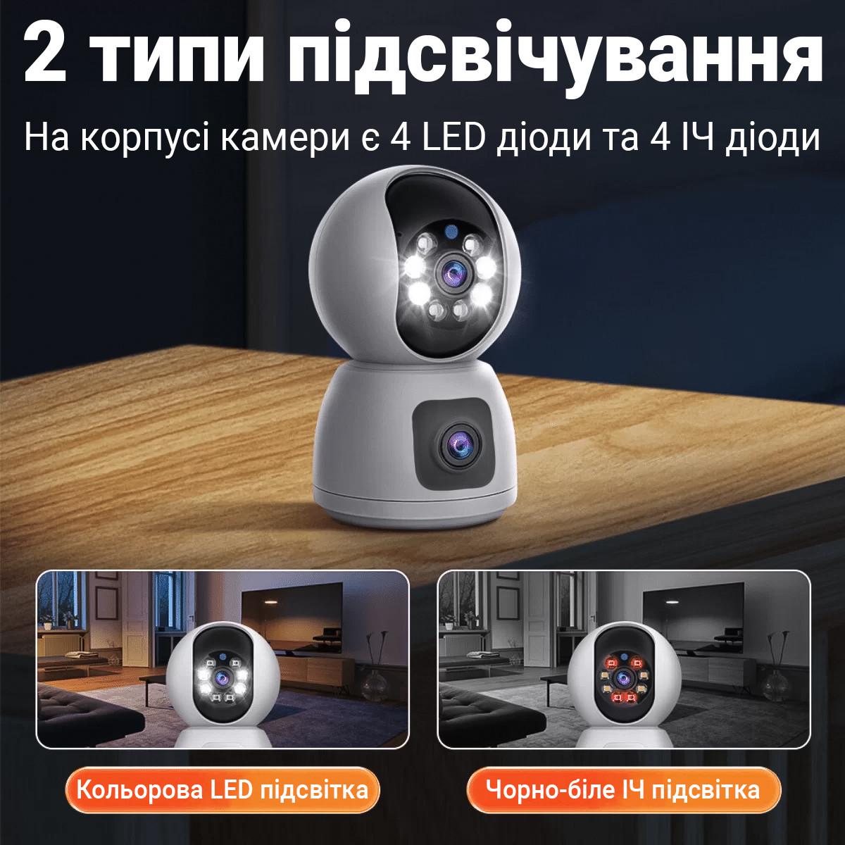 Камера видеонаблюдения/видеоняня поворотная WiFi uSafe IC-01DL-PTZ с датчиком движения и ночной подсветкой 4 Мп - фото 8 Камера видеонаблюдения/видеоняня поворотная WiFi uSafe IC-01DL-PTZ с датчиком движения и ночной подсветкой 4 Мп - фото 8