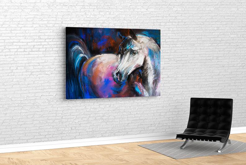 Картина для интерьера детскую Живописная лошадь 120x80 см (512)