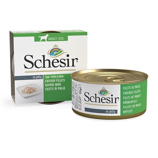Корм влажный для собак Schesir Wet Chicken Fillets филе курицы консервы в желе 150 г (712523)