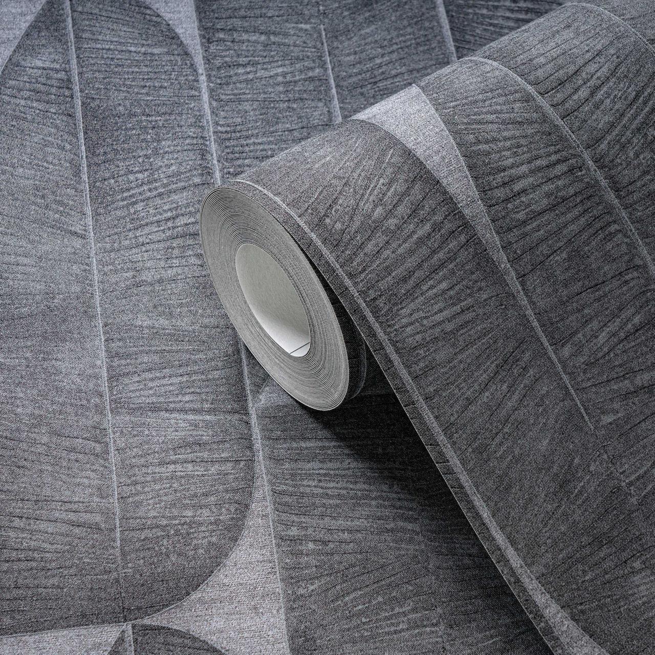 Обои флизелиновые AS Creation Metropolitan 39658-4 Противень винил горячего тиснения 0,53х10,05 м Графитовый