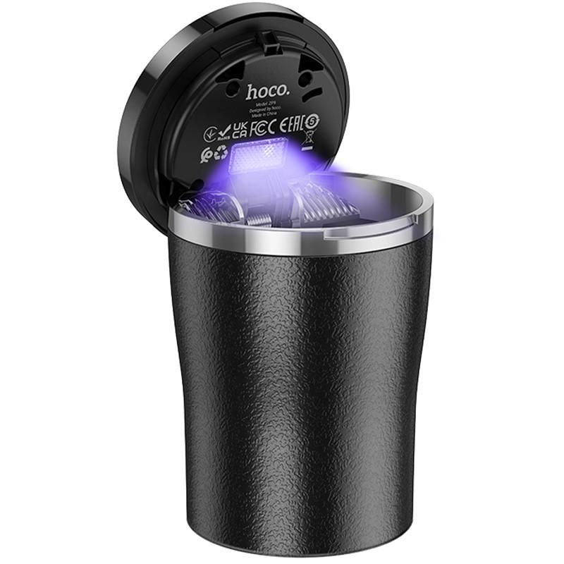 Пепельница автомобильная Hoco ZP9 Solar с крышкой Hoco ZP9 Solar с крышкой Black (00000074126_1)
