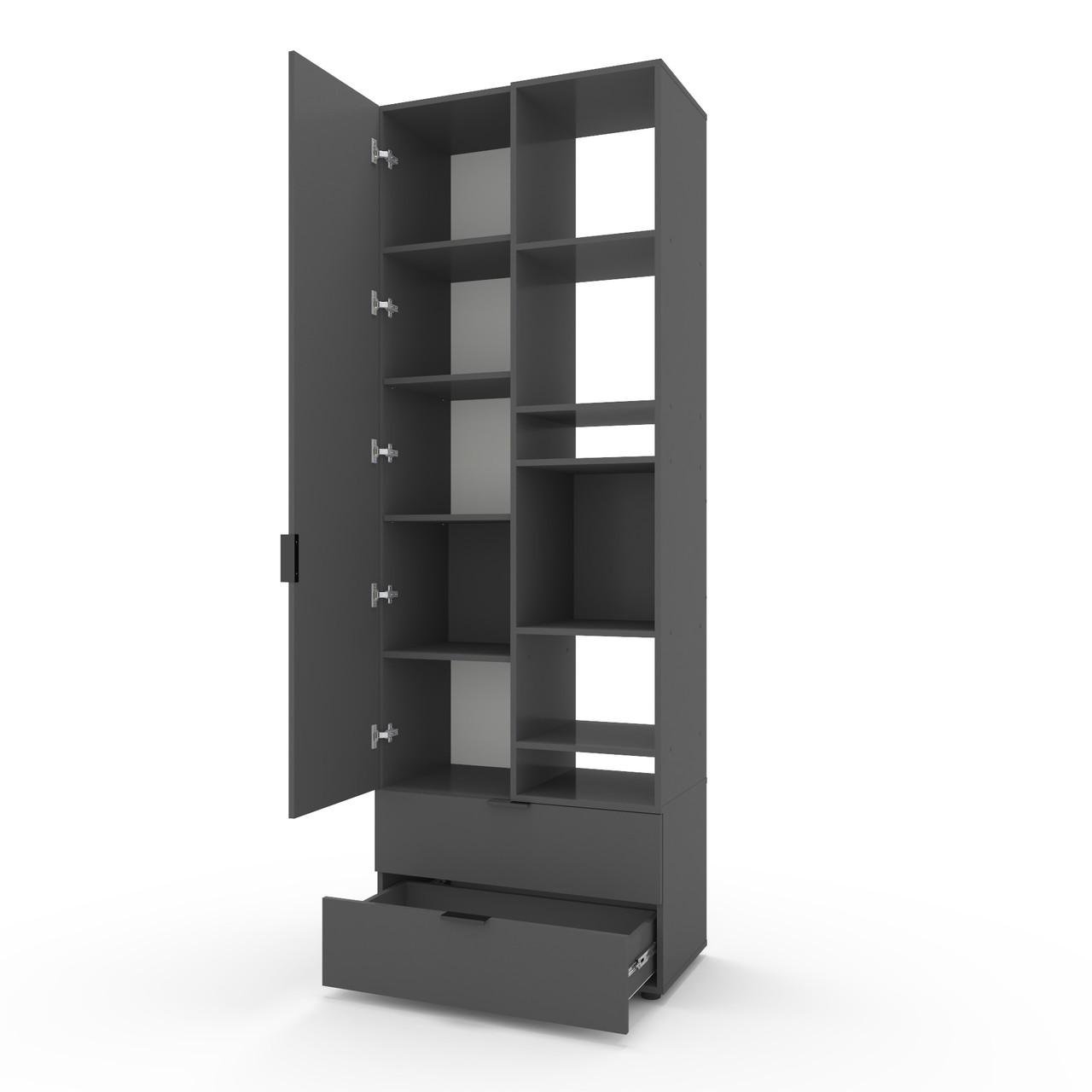 Шкаф Metkas Home A001R ЛДСП 800x420x2300 мм Антрацитовый