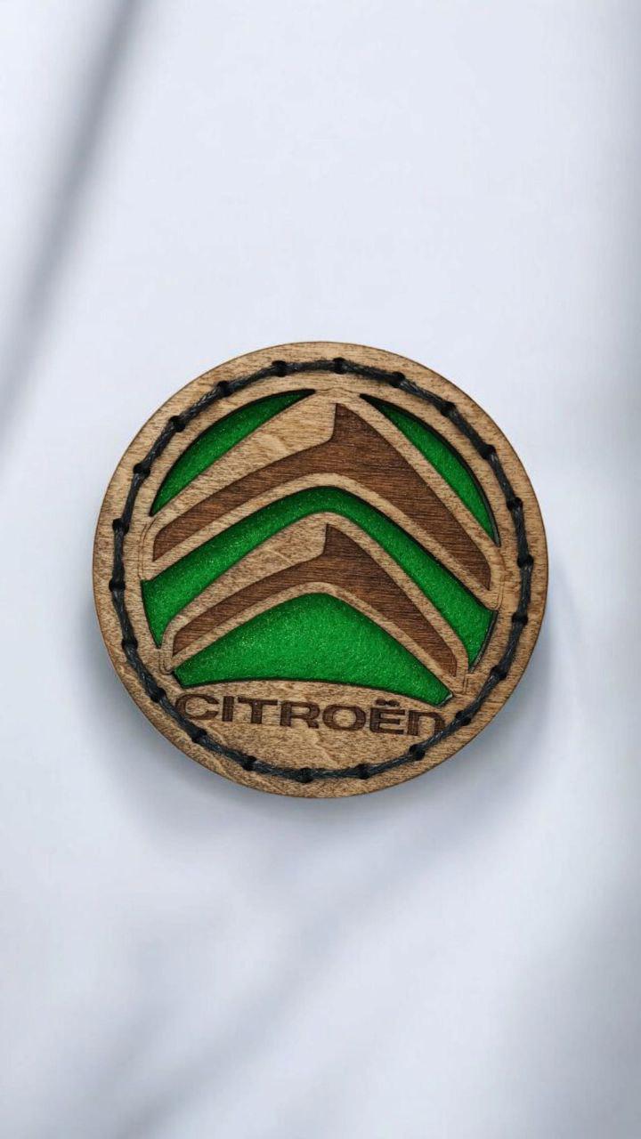 Ароматизатор в дифлектор для авто Citroen из дерева и войлока и аромапарфюм 5 мл (79) - фото 5