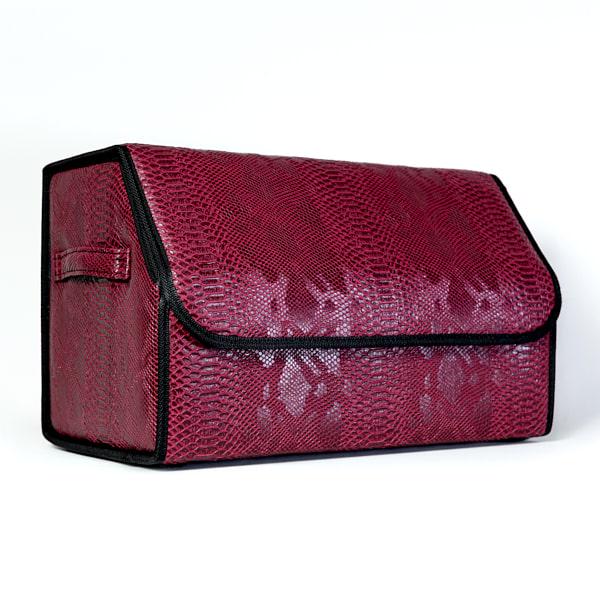 Сумка-органайзер в багажник CarsBAG 30x35x30 см Экокожа под красную змею (acb-1037-30х35х30-14)