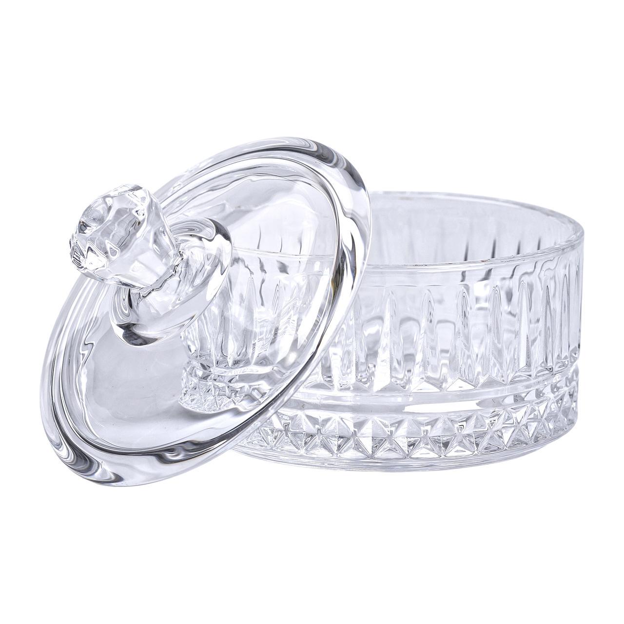 Конфетница с крышкой стеклянная Ø 10 см круглая - фото 4 Конфетница с крышкой стеклянная Ø 10 см круглая - фото 4