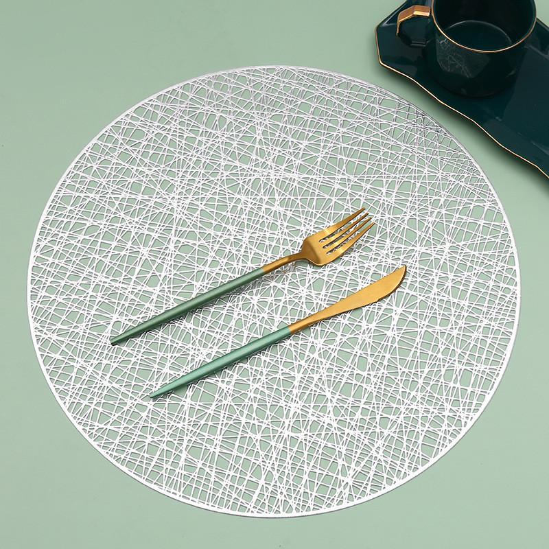 Салфетка сервировочная круглая 38 см Серебристый (7885 ) Салфетка сервировочная круглая 38 см Серебристый (7885 )