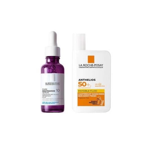 Набор от пигментации и фотостарения сыворотка La Roche-Posay Pure Niacinamide Serum и солнцезащитный флюид (2124818047)