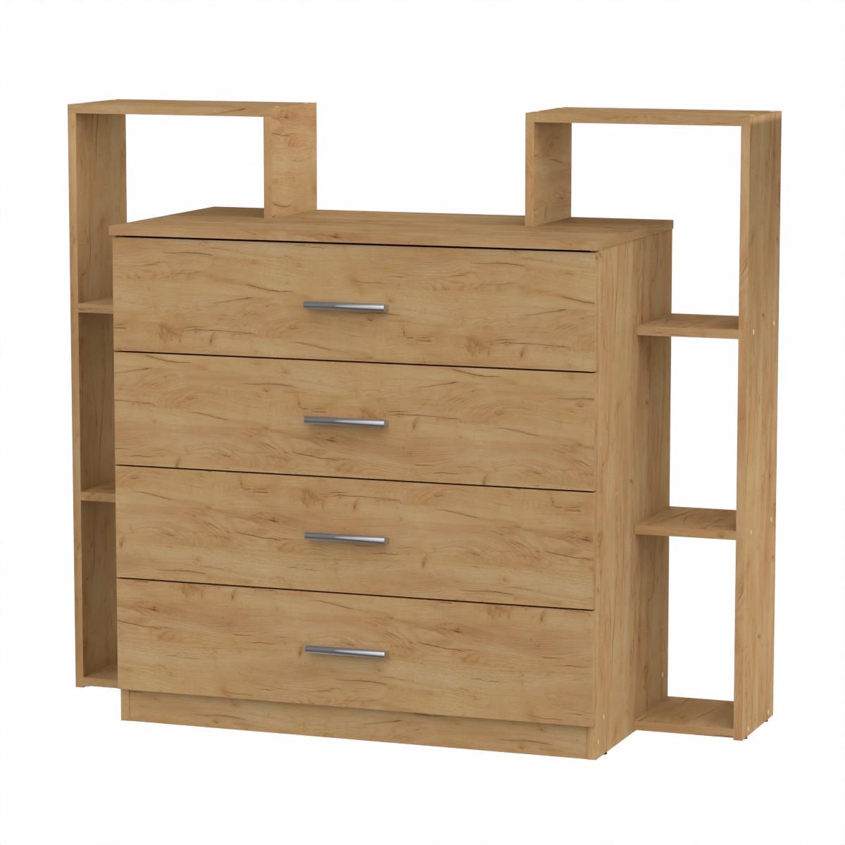 Комод Компаніт 4-2 130х47х110 см Дуб крафт золотий (25398982)