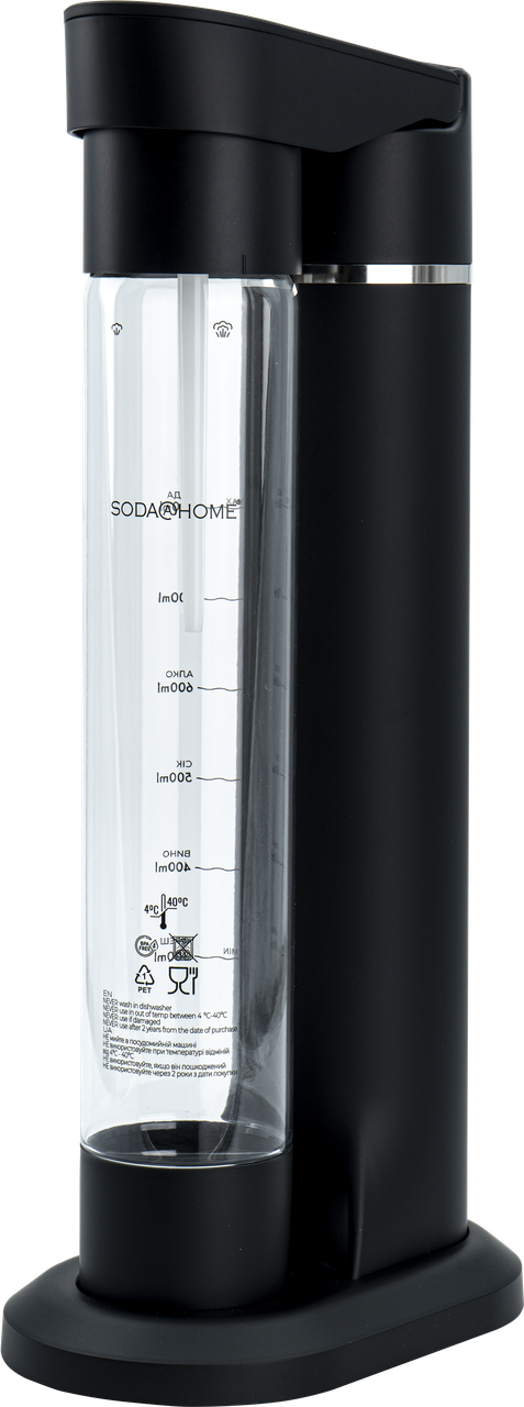 Сифон для газування води та напоїв SODA@HOME MERCURIUS Black без балону СО2 в комплекті