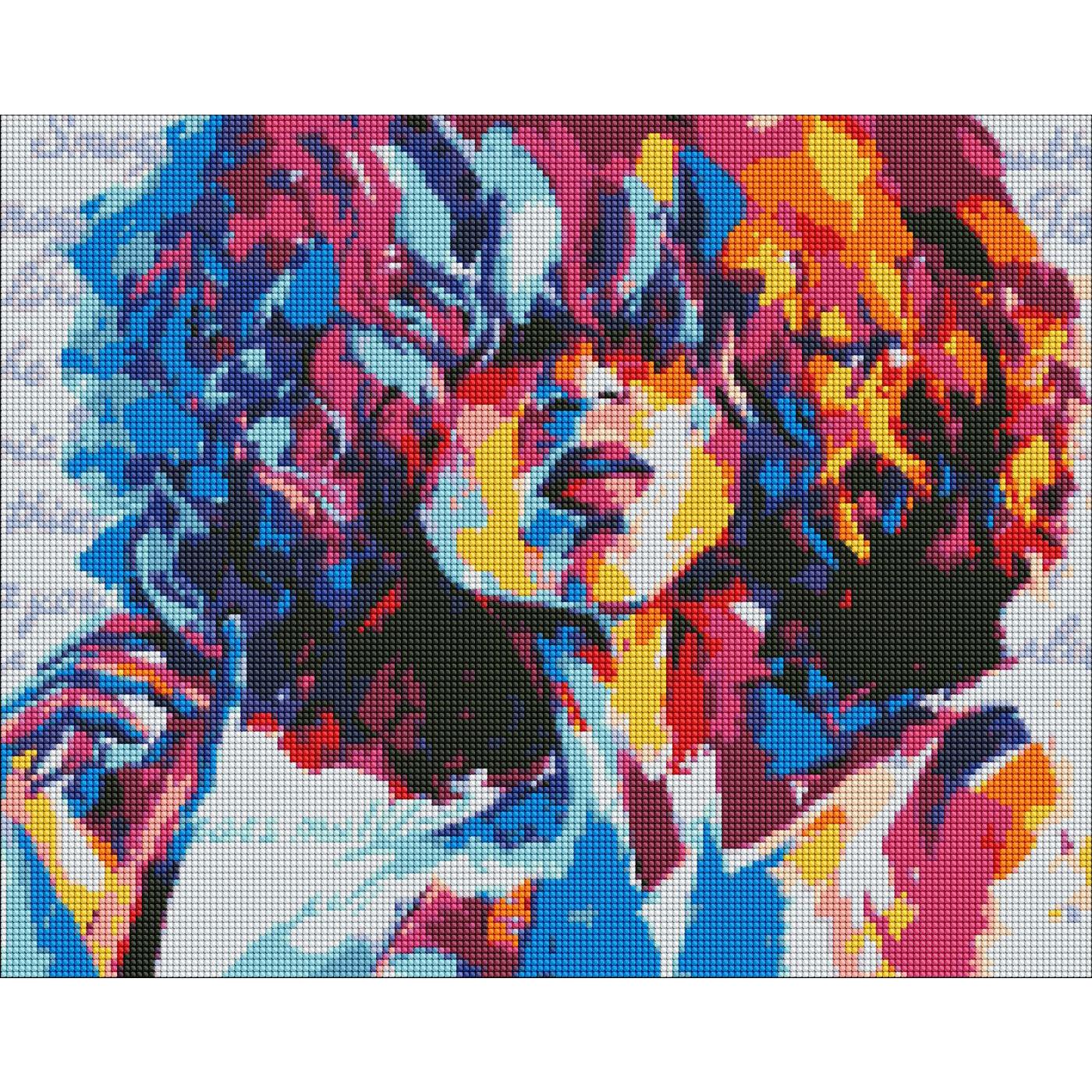 Картина по номерам Ideyka Яркий образ бриллиантовой вышивки мозаики 40x50 см (VM-127-A-51)
