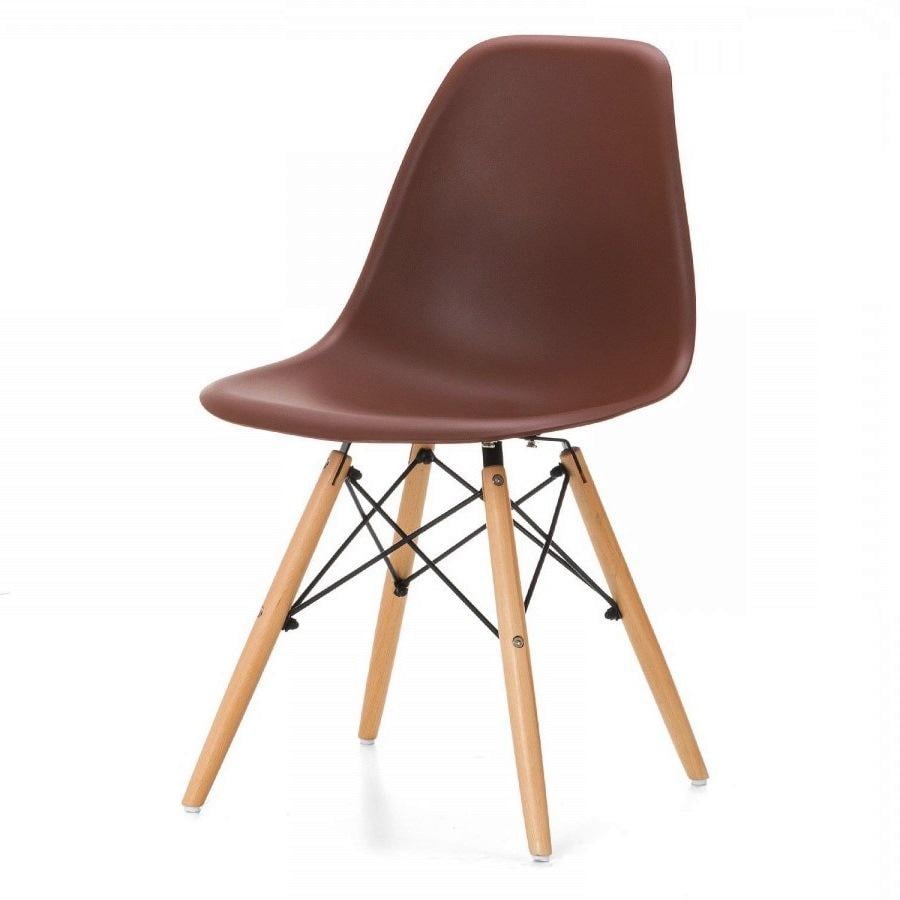 Стілець пластиковий TOWER WOOD 460x420x800 мм Коричневий