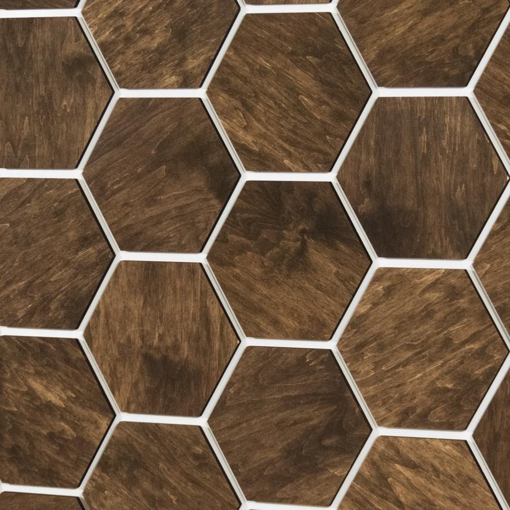 Панель деревянная на стену Соты 1 кв. м 36 шт. Ольха темная (111730) - фото 4 Панель деревянная на стену Соты 1 кв. м 36 шт. Ольха темная (111730) - фото 4