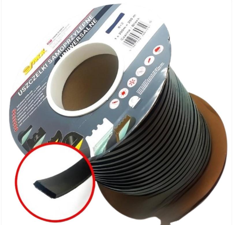 Уплотнитель самоклеющийся SANOK RUBBER тип лапша 8x2 мм Черный (77789) - фото 3 Уплотнитель самоклеющийся SANOK RUBBER тип лапша 8x2 мм Черный (77789) - фото 3