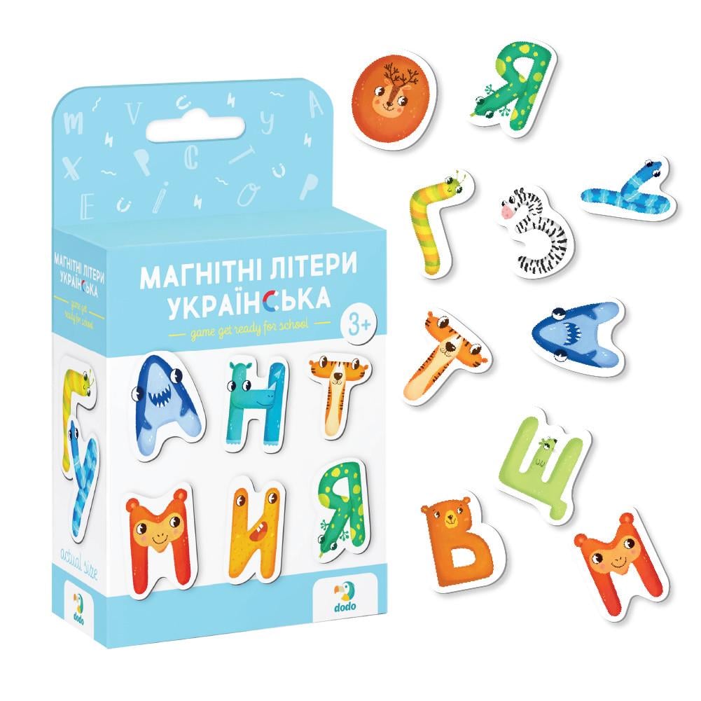 Игра-развивающая магнитная детская Dodo "Магнитные Буквы. Украинский" 34 детали