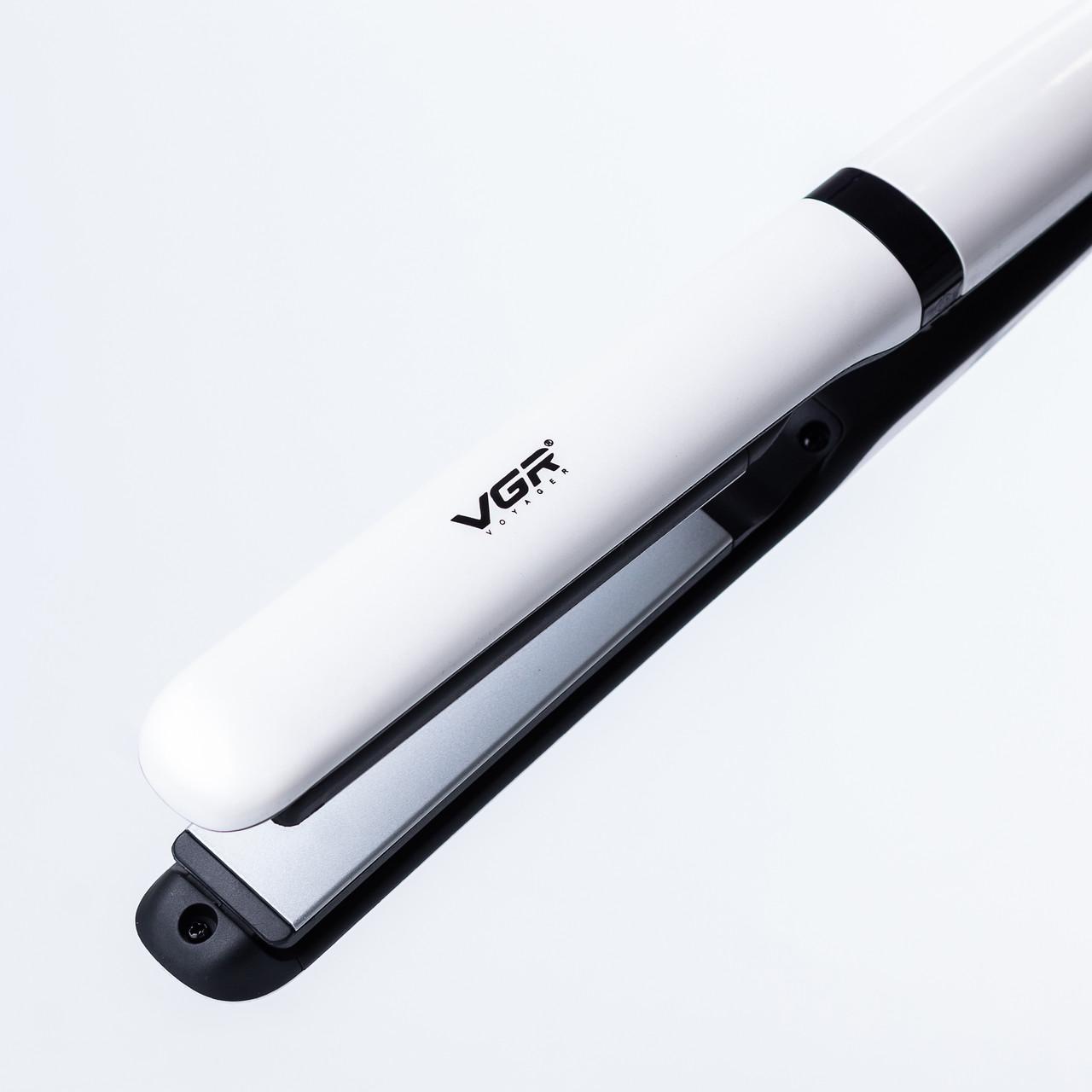 Утюжок для волосся VGR V-512 з керамічними пластинами Білий (3833) - фото 4 Утюжок для волосся VGR V-512 з керамічними пластинами Білий (3833) - фото 4