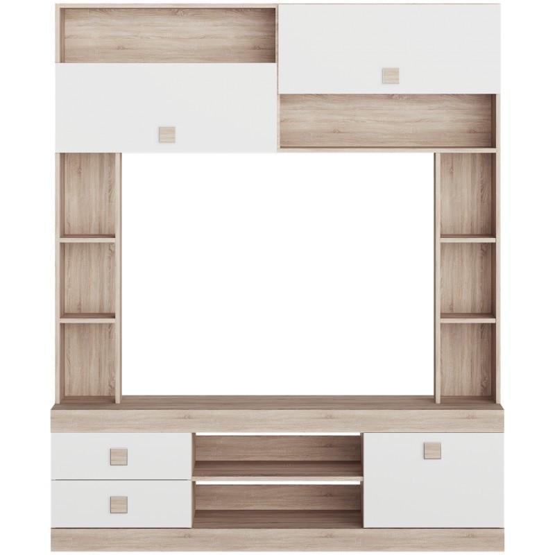 Стенка для гостиной Эверест Соната Дуб сонома/Белый (ЕВ20190) - фото 5