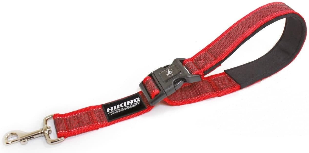 Поводок регулируемый короткий для собак Croci Hiking Antishock нейлоновый 38-50x4 см Красный (1254840871)