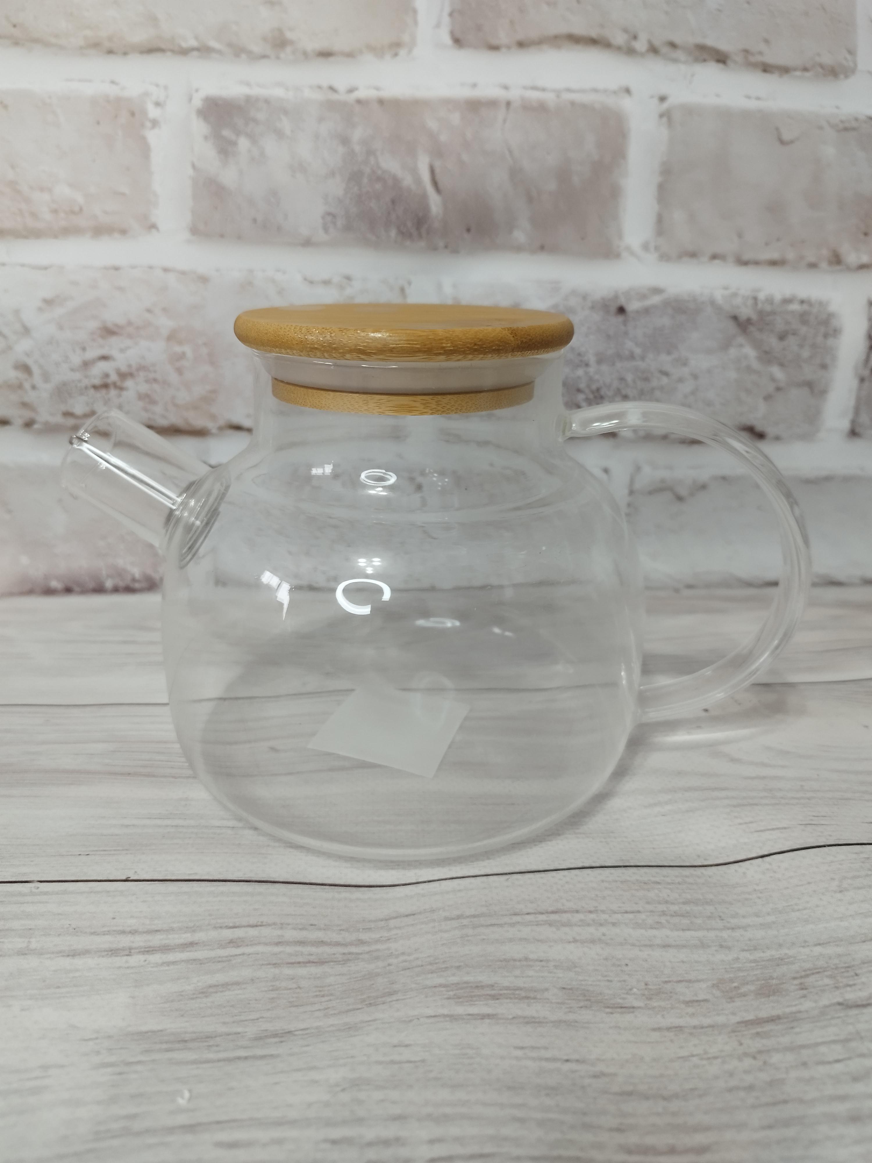 Заварочный чайник Ardesto AR3010GB боросиликатное стекло и бамбук 1000 мл (15359735)