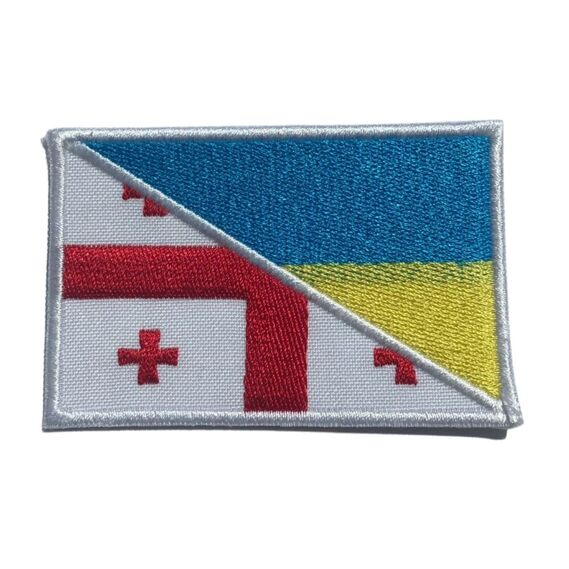 Шеврон на липучке IDEIA Флаг Украина и Грузия 8х5,5 см (2200004269436)