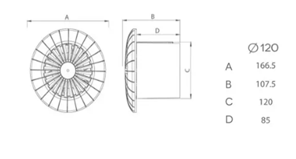 Вытяжной вентилятор для ванной AirRoxy aRid 120 BB HS круглий с шариковыми подшипниками и клапаном Белый (01-043) - фото 7