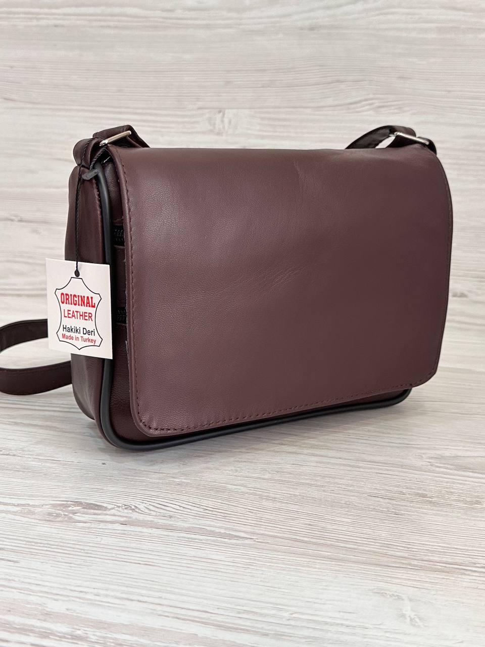 Сумочка женская натуральная кожа Вишневый (105097)