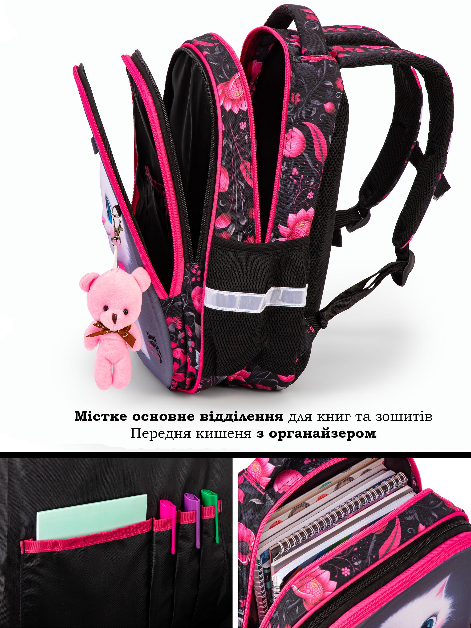 Школьный набор для девочки School Standard Кот 6в1 для младших классов ортопедический 38х30х18 см (170-61) - фото 5