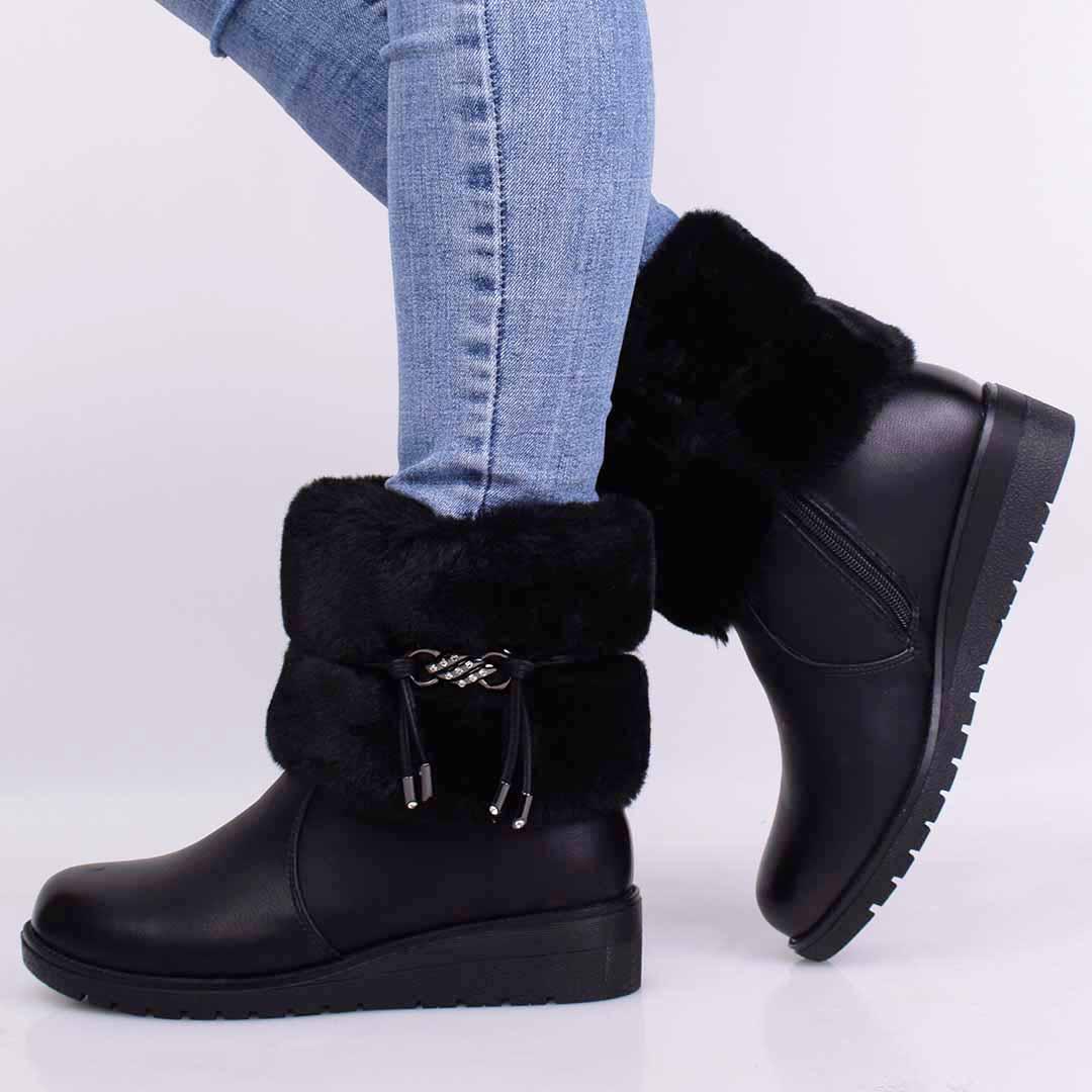 Ботинки женские зимние на меху с декоративной пряжкой 326228 р. 38 24,5 см
