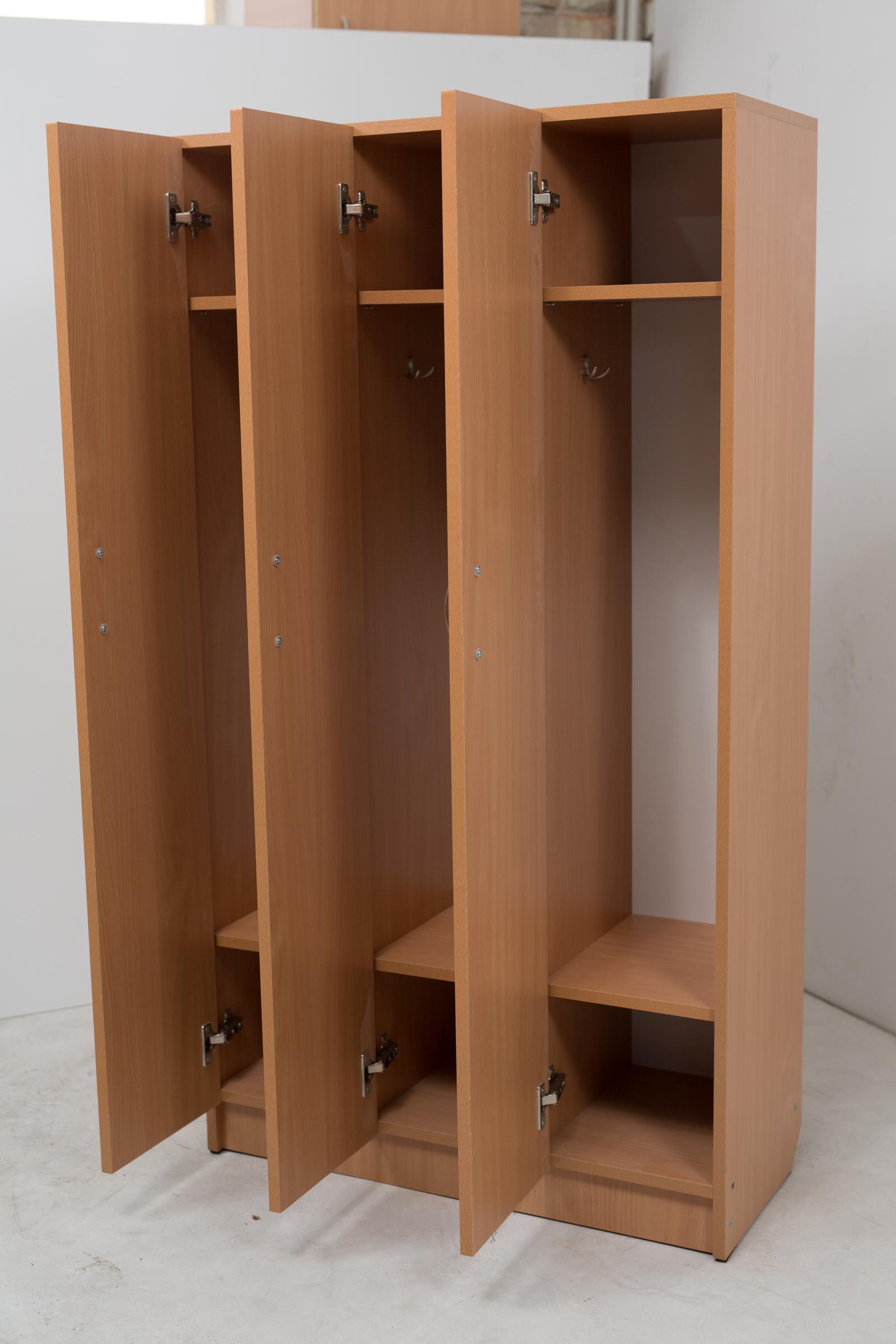 Шафа для одягу Goydalka 3-х секційна ЛДСП/кромка ПВХ Н770х330х1400 мм атуральний (42432) - фото 4 Шафа для одягу Goydalka 3-х секційна ЛДСП/кромка ПВХ Н770х330х1400 мм атуральний (42432) - фото 4