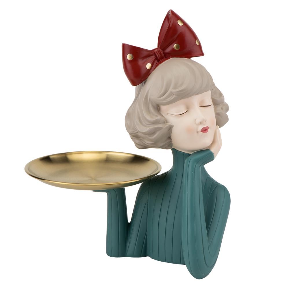 Статуэтка Light House Девушка с бантом 33 см Зелений (8924-025)