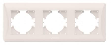 Рамка Videx Binera тримісна горизонтальна Кремовий (VF-BNFR3H-CR-6203)