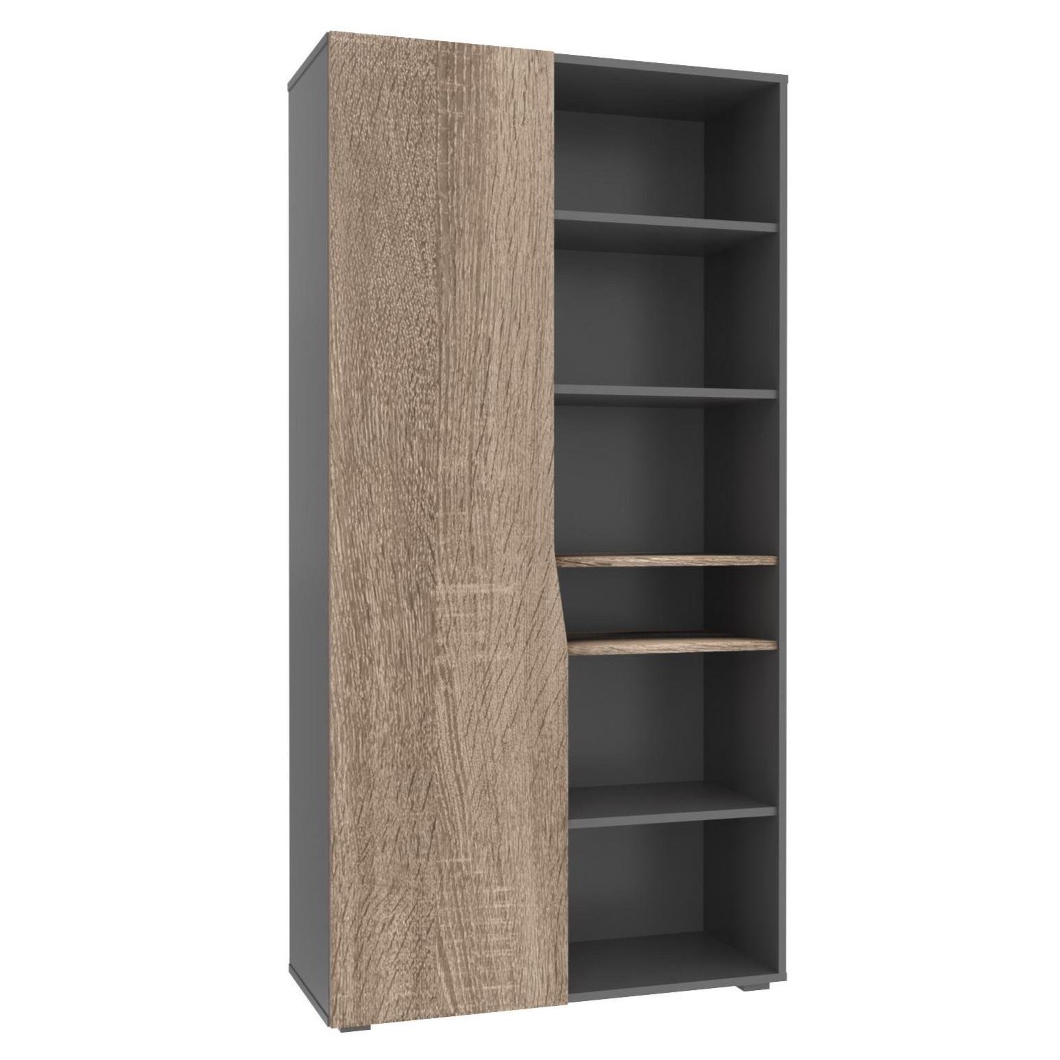 Шкаф Intarsio Connect A Дуб Сонома трюфель/Антрацит