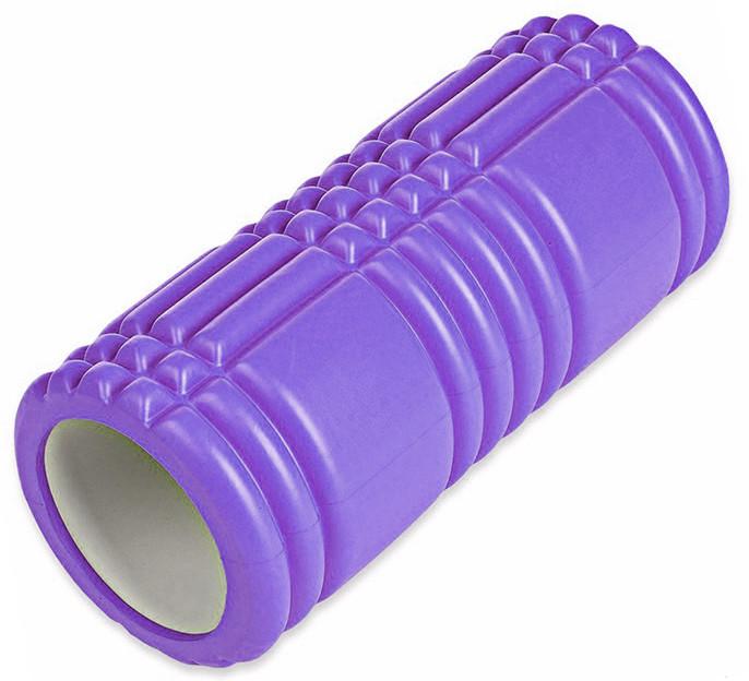 Ролик массажный EasyFit Grid Roller v.1.0 33 см Фиолетовый - фото 2