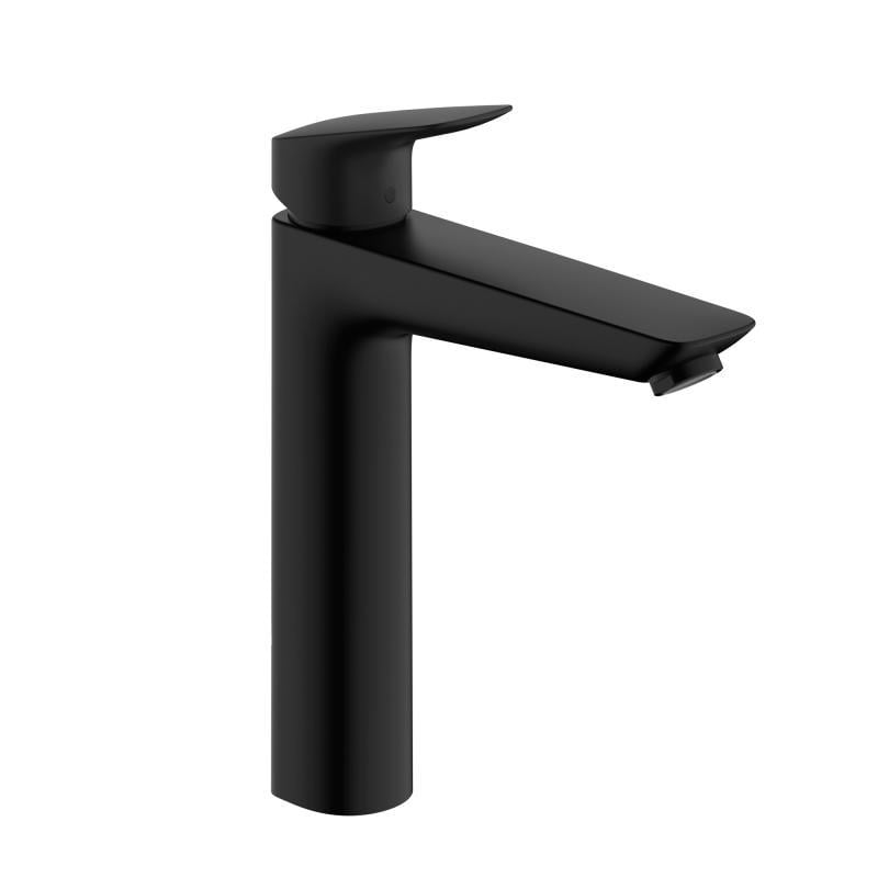 Смеситель Hansgrohe Logis 190 для умывальника без донного клапана Black Matt (71091670)