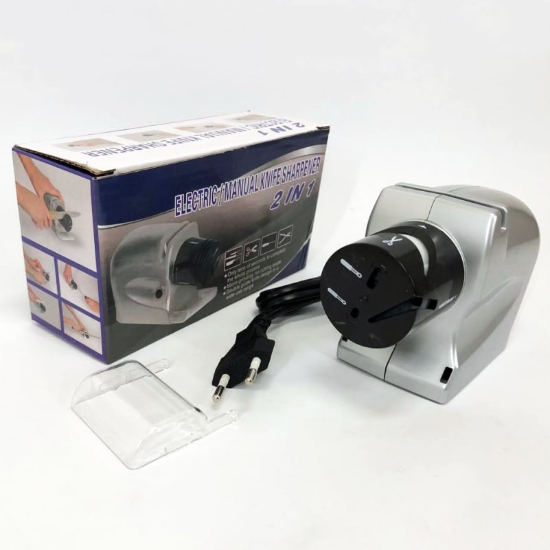 Точило електричне Electric Sharpener для заточування ножів та ножиць 220V Silver (tf3846) - фото 11 Точило електричне Electric Sharpener для заточування ножів та ножиць 220V Silver (tf3846) - фото 11