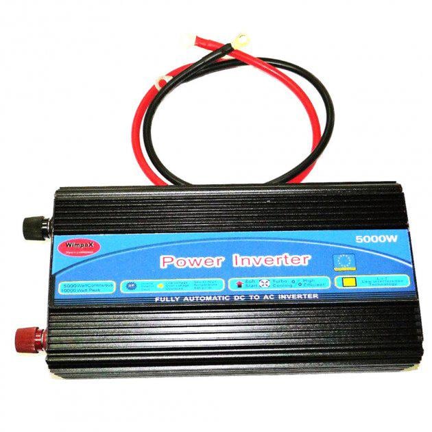 Перетворювач струму Wimpex 12V/220V/5000W (WX 5000 W) Перетворювач струму Wimpex 12V/220V/5000W (WX 5000 W)