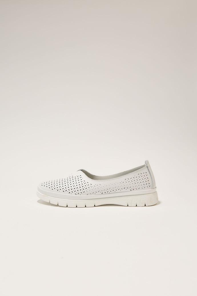 Мокасины женские ALLSY кожаные р. 39 Белый (195165) - фото 5 Мокасины женские ALLSY кожаные р. 39 Белый (195165) - фото 5