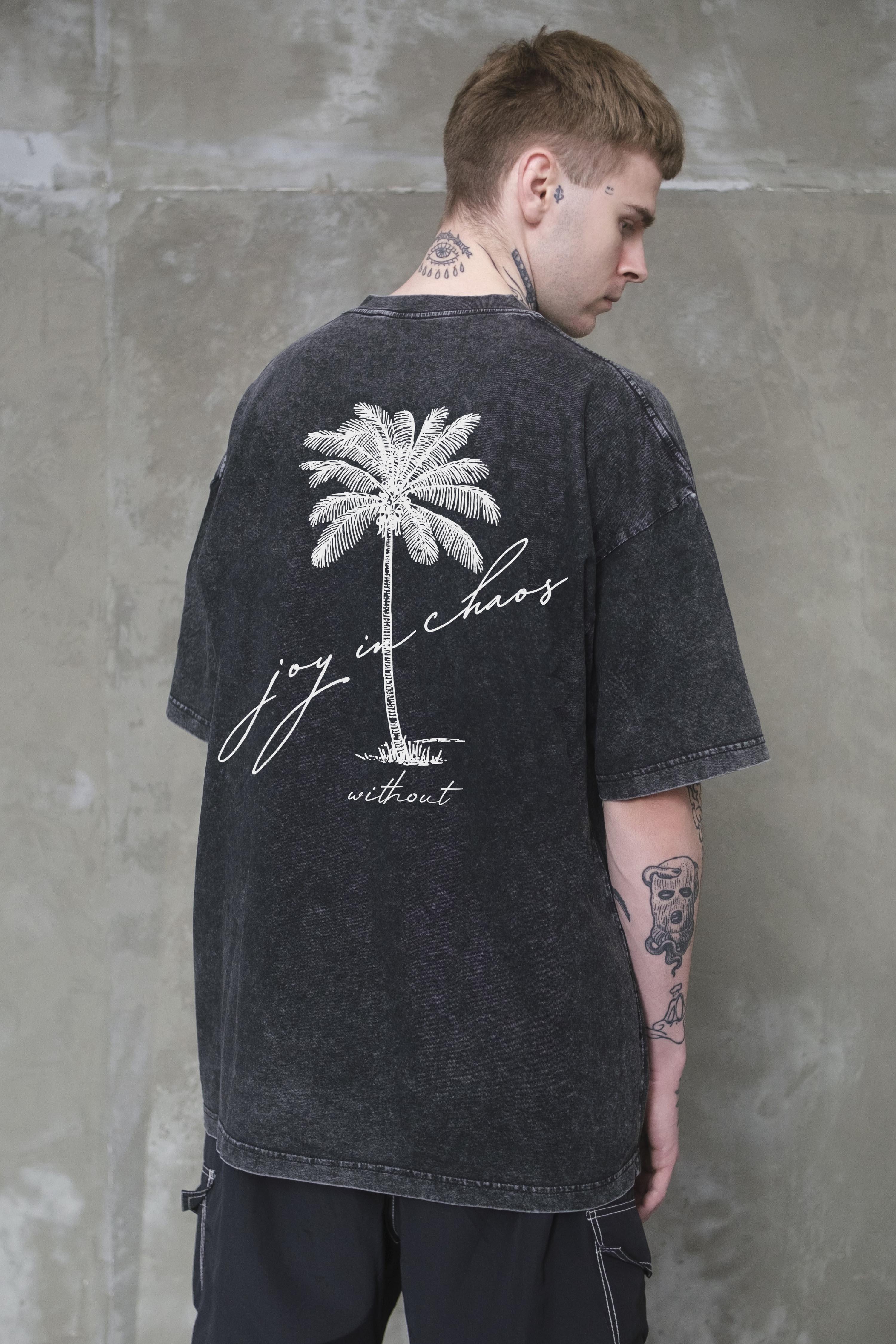 Футболка оверсайз Without Washed Joy Palma L/XL Black (L/XL8056344 8056345)