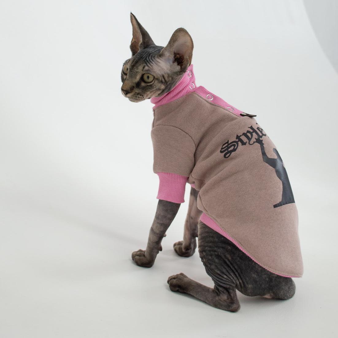 Кофта для котів з рукавами тепла Style Pets SP S Pink powder (392S)