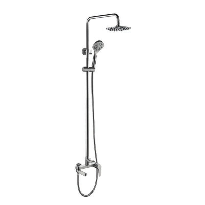 Душевая колонна KOER KI-56016-02 из нержавеющей стали со смесителем Серебристый (KR4791)