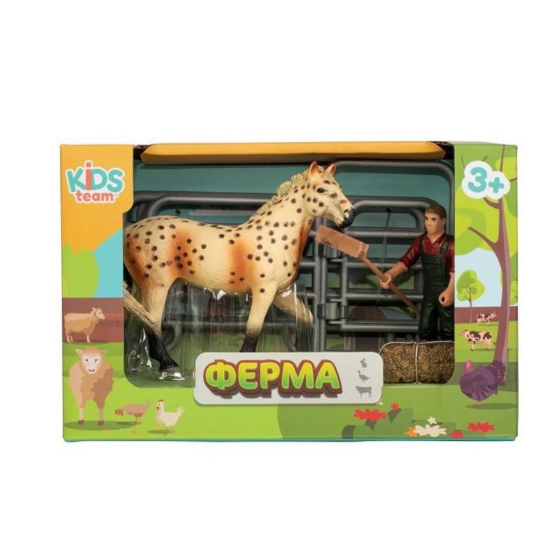 Детский игрушечный набор Kids Team Ферма лошадь с забором (IG-173-N-517)