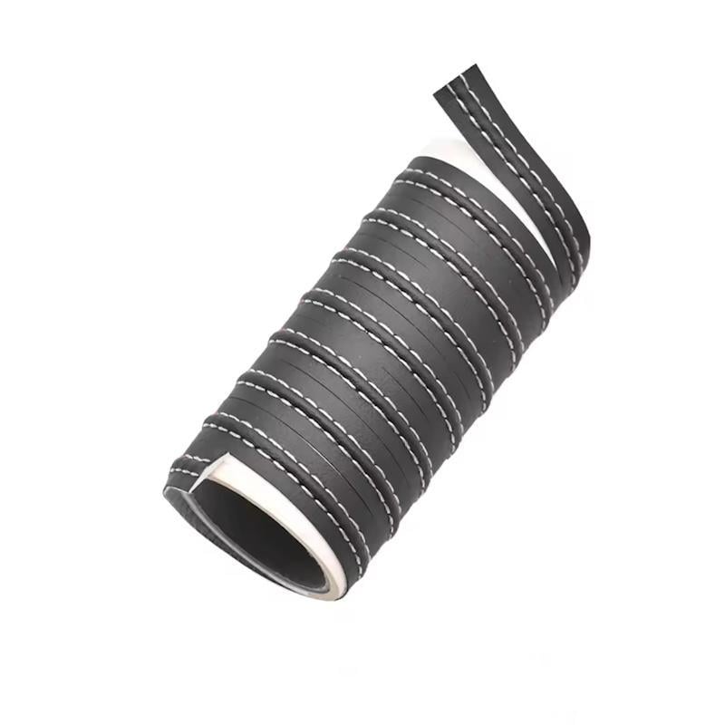 Декоративна накладка стрічка в автомобіль з імітацією шва 3 м Чорний/Білий (2537345731)