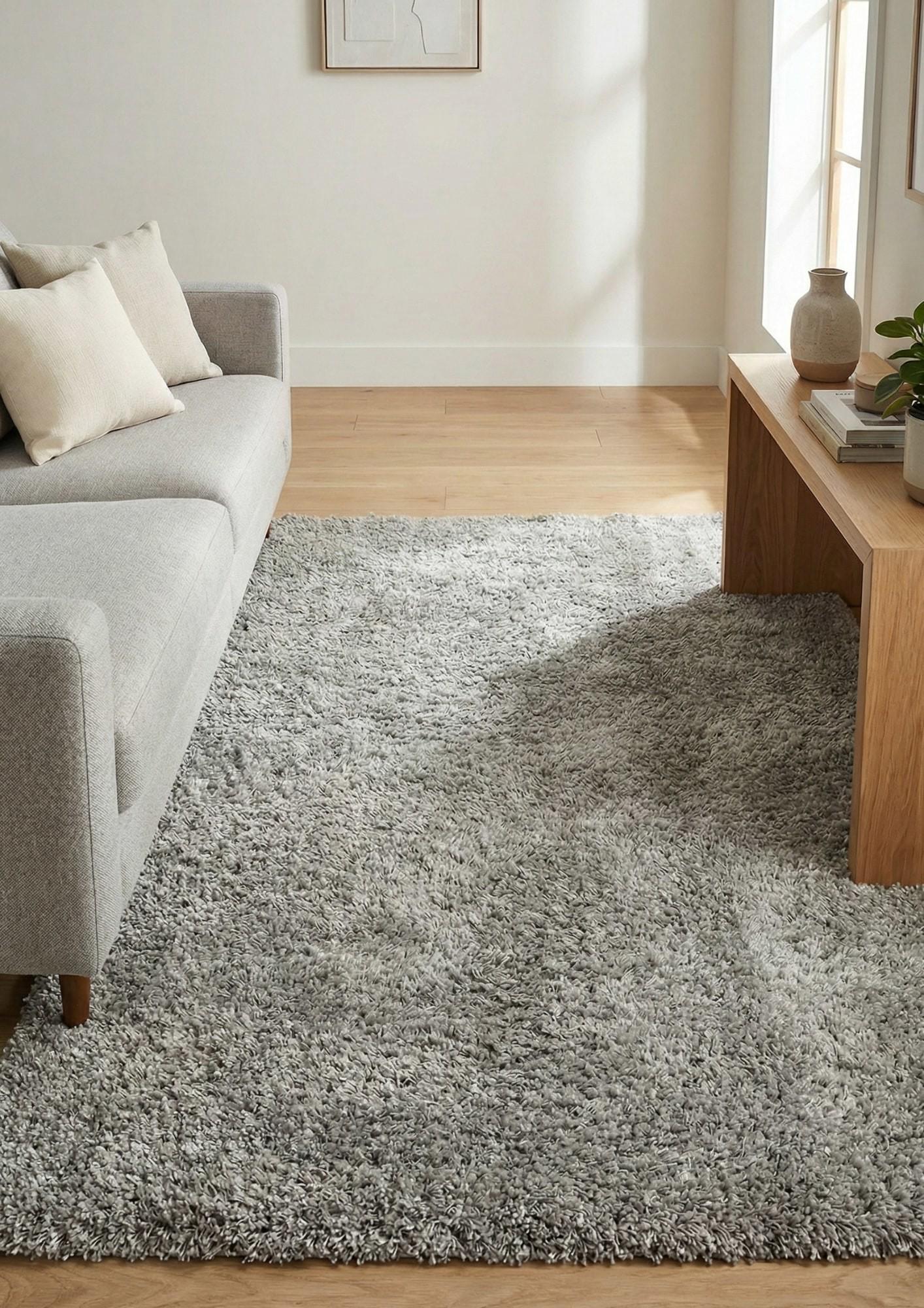 Ковер с высоким ворсом Loca 6365A 150x230 см Light gray (75401523)