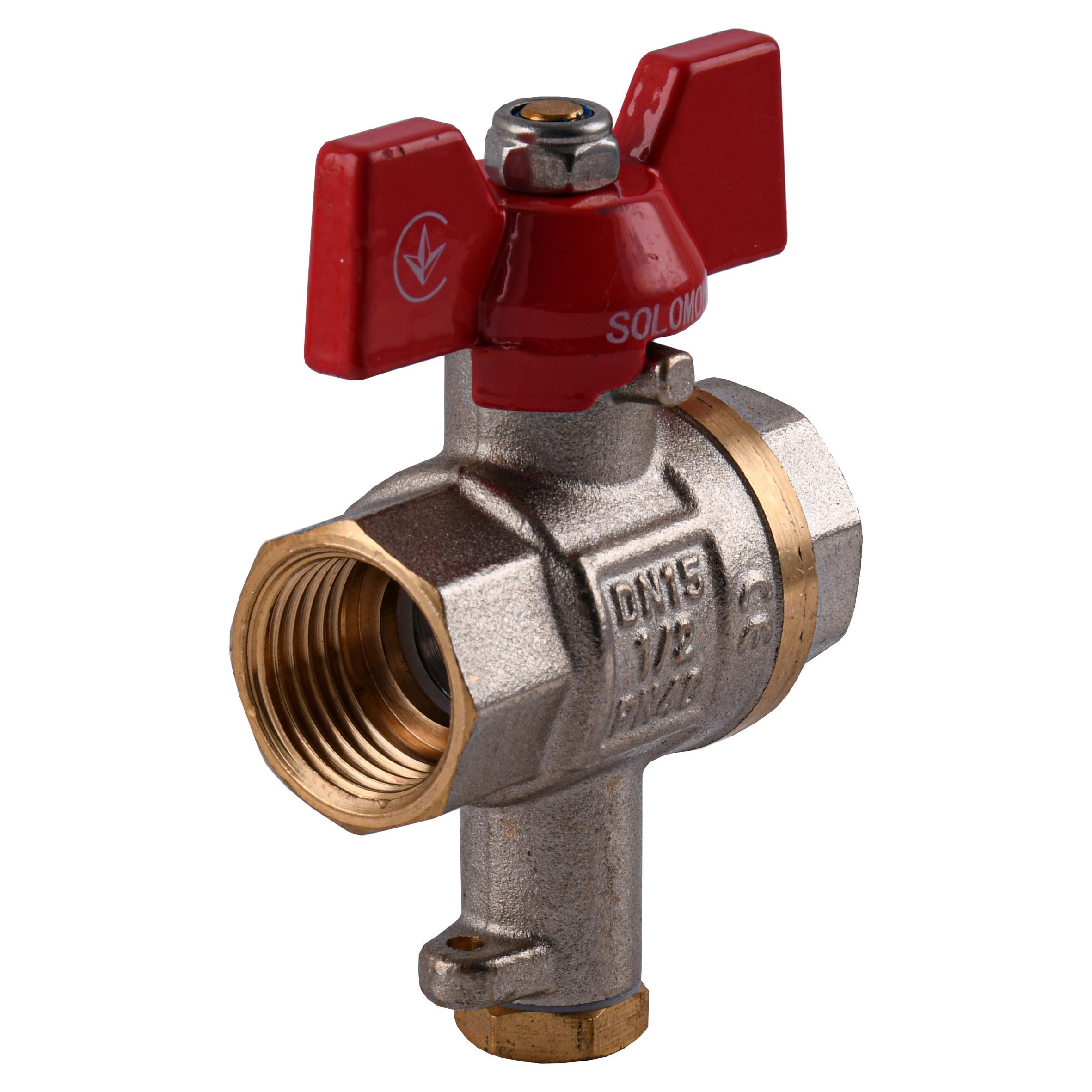 Кран кульовий Solomon V1242 S 000029067 1/2" ВВ під термометр метелик (238645) Кран кульовий Solomon V1242 S 000029067 1/2" ВВ під термометр метелик (238645)