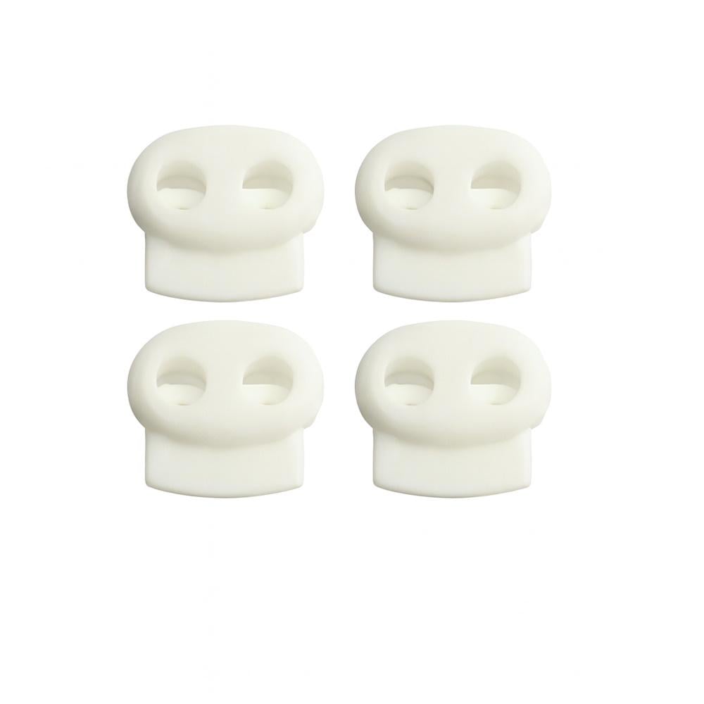 Фиксатор-стоппер на два отверстия для шнурков овальный пластиковый 4 шт. Белый (3000003799) Фиксатор-стоппер на два отверстия для шнурков овальный пластиковый 4 шт. Белый (3000003799)