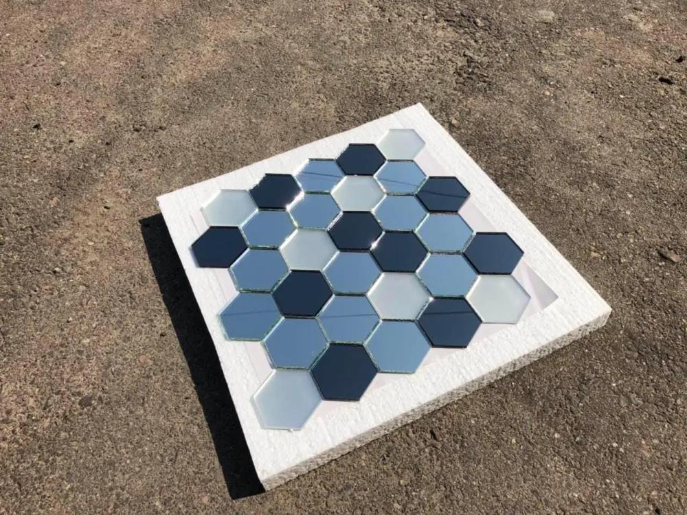 Мозаїка дзеркальна Decor Stone Hub Zs-hex-ZSG гексагон 304x303 мм Сріблясто-графітовий з сатином (004179) - фото 2