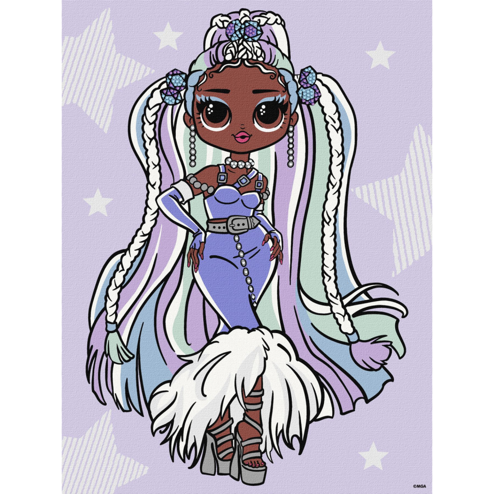 Картина по номерам Ideyka O.M.G. Fashion show Lady Braids 30х40 см (KHO6272)