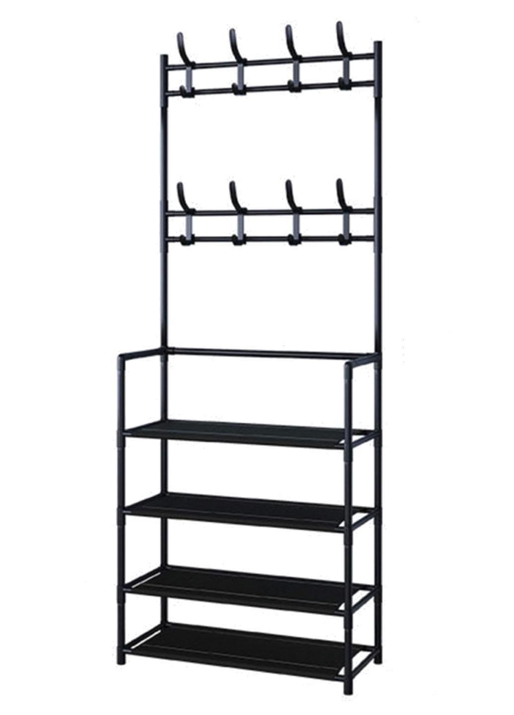 Вішалка для одягу Double-Pole Simple floor clothes rack size з підставкою для взуття (7095930293)